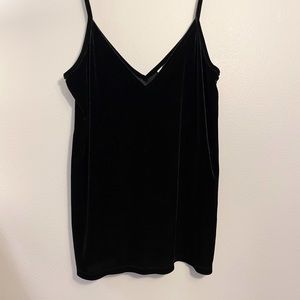 Black Velvet Spaghetti Strap Top